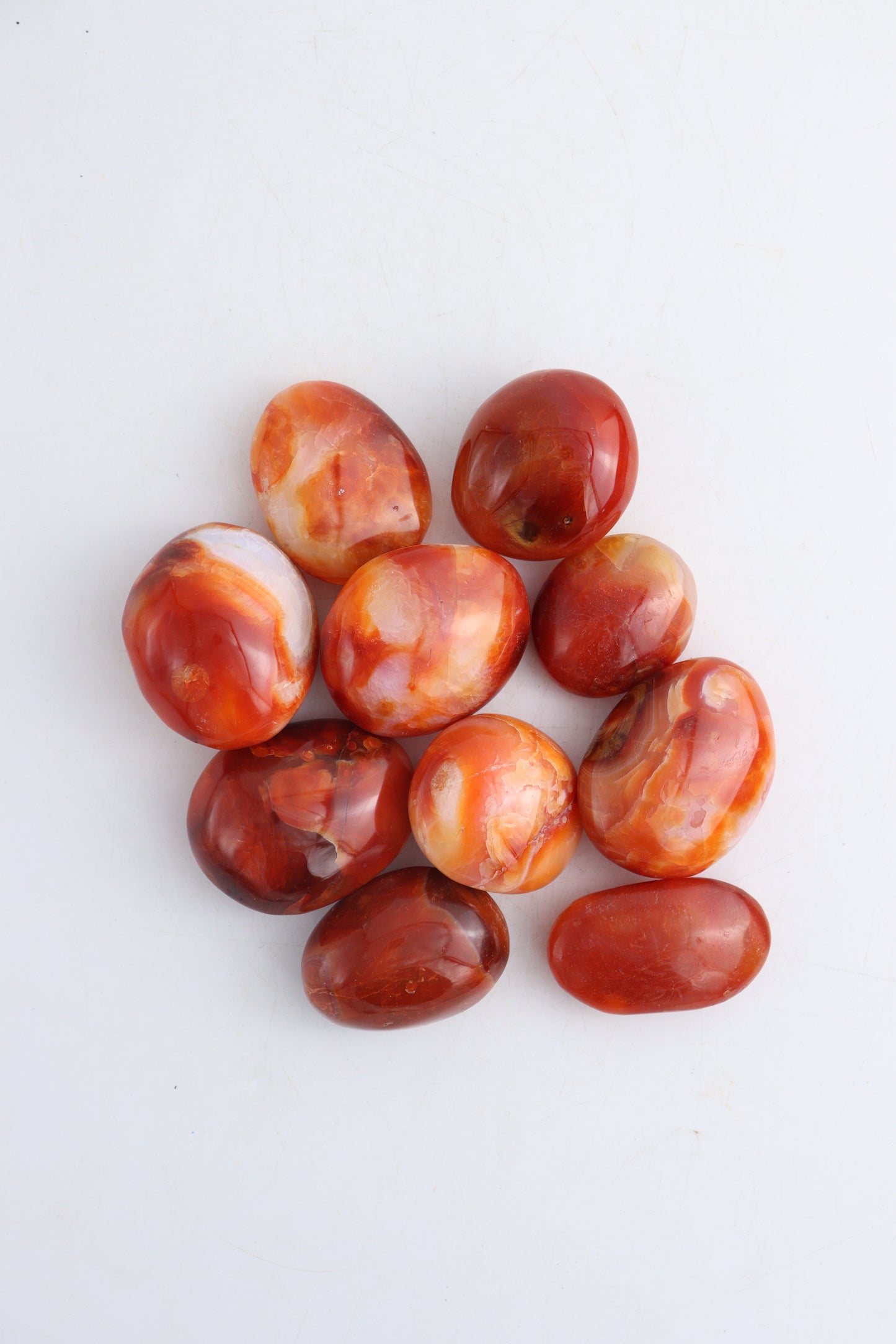 1 Kg Carnelian Small Palm Stones | Mi Esperanza Minerals | Supplier of Crystals and Onyx