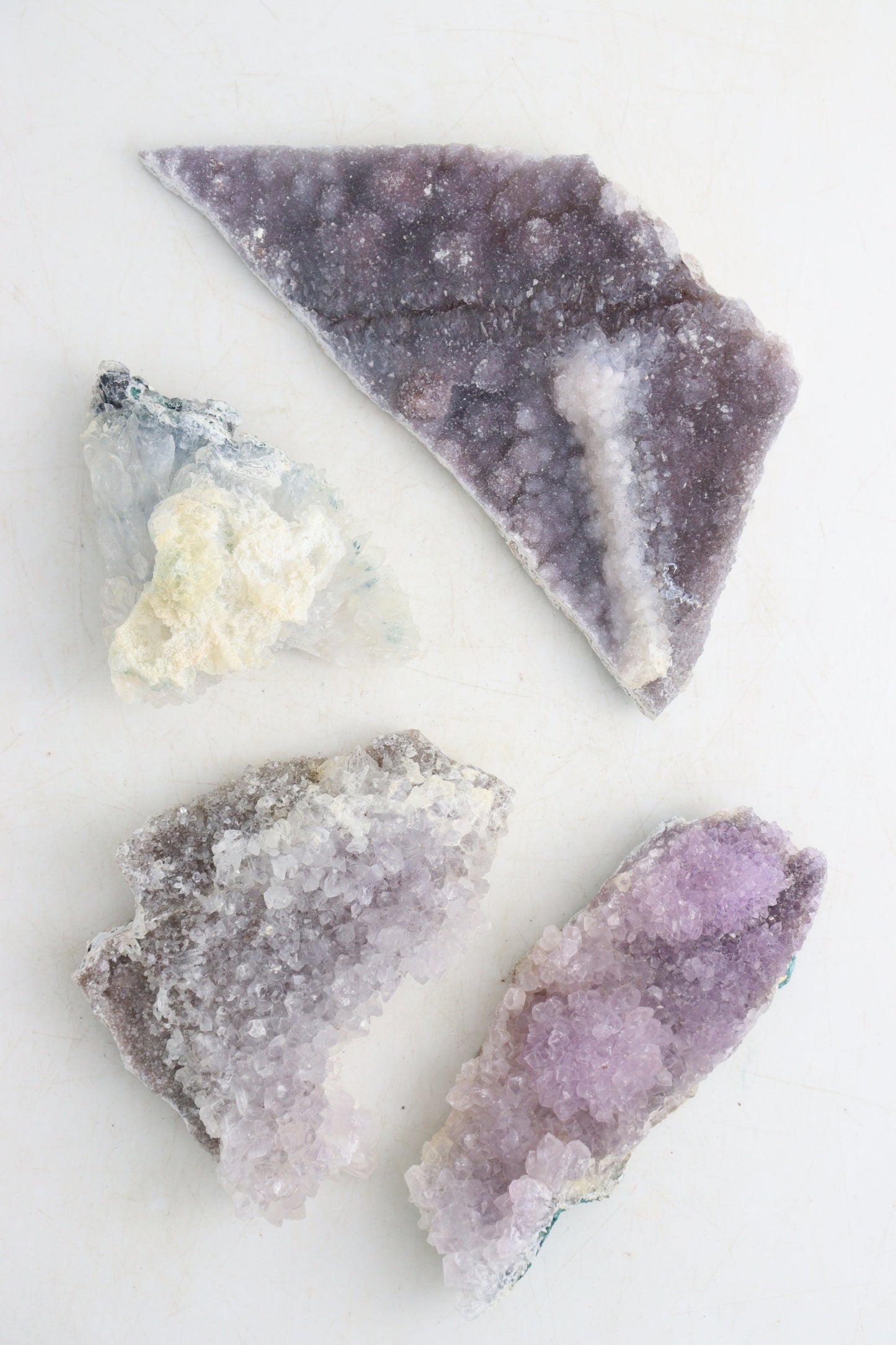 Amethyst Clusters Set of 5 - Expert Supplier of Wholesale Crystals & Bulk Gemstones