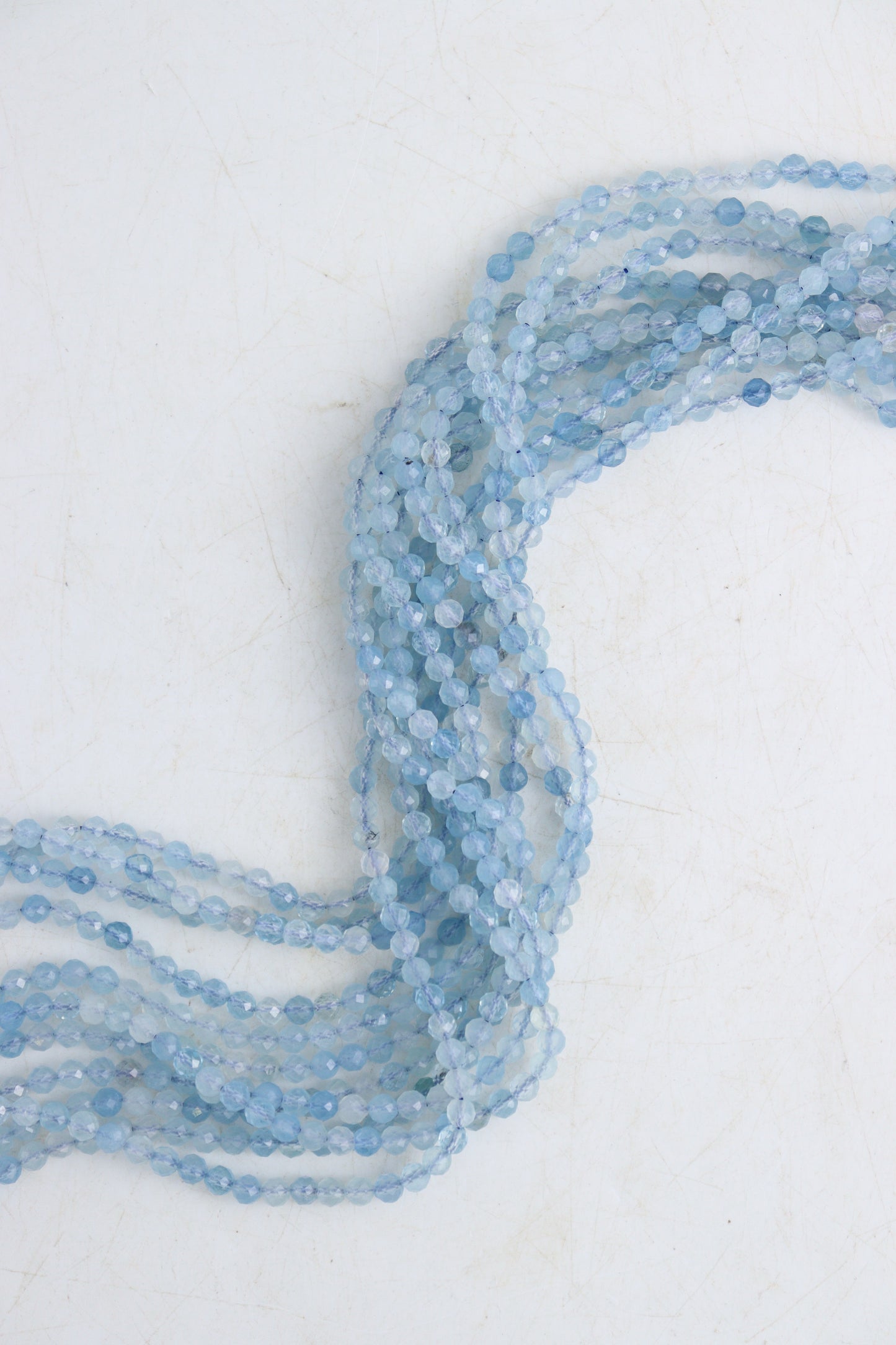 Aquamarine 5 mm Faceted Beads | Mi Esperanza Minerals | Supplier of Crystals and Onyx