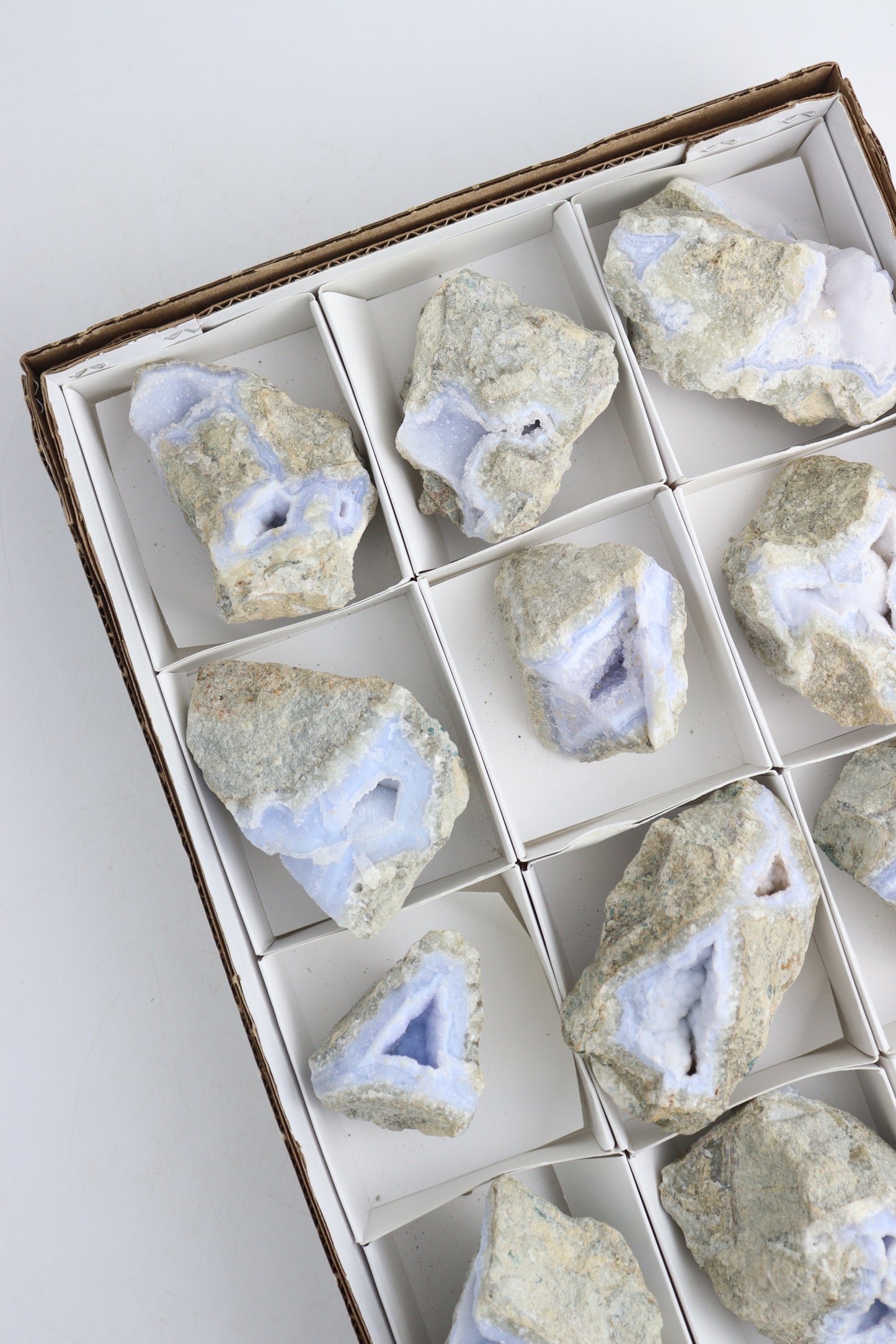 Blue Lace Agate Cluster Flat - Expert Supplier of Wholesale Crystals & Bulk Gemstones