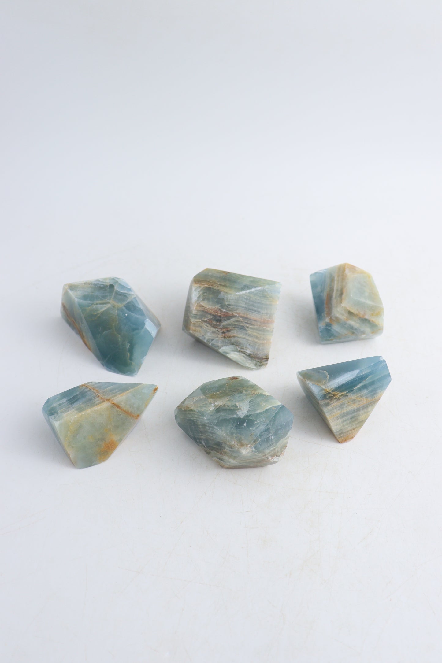 Blue Onyx Freeforms Set of 6 - Expert Supplier of Wholesale Crystals & Bulk Gemstones