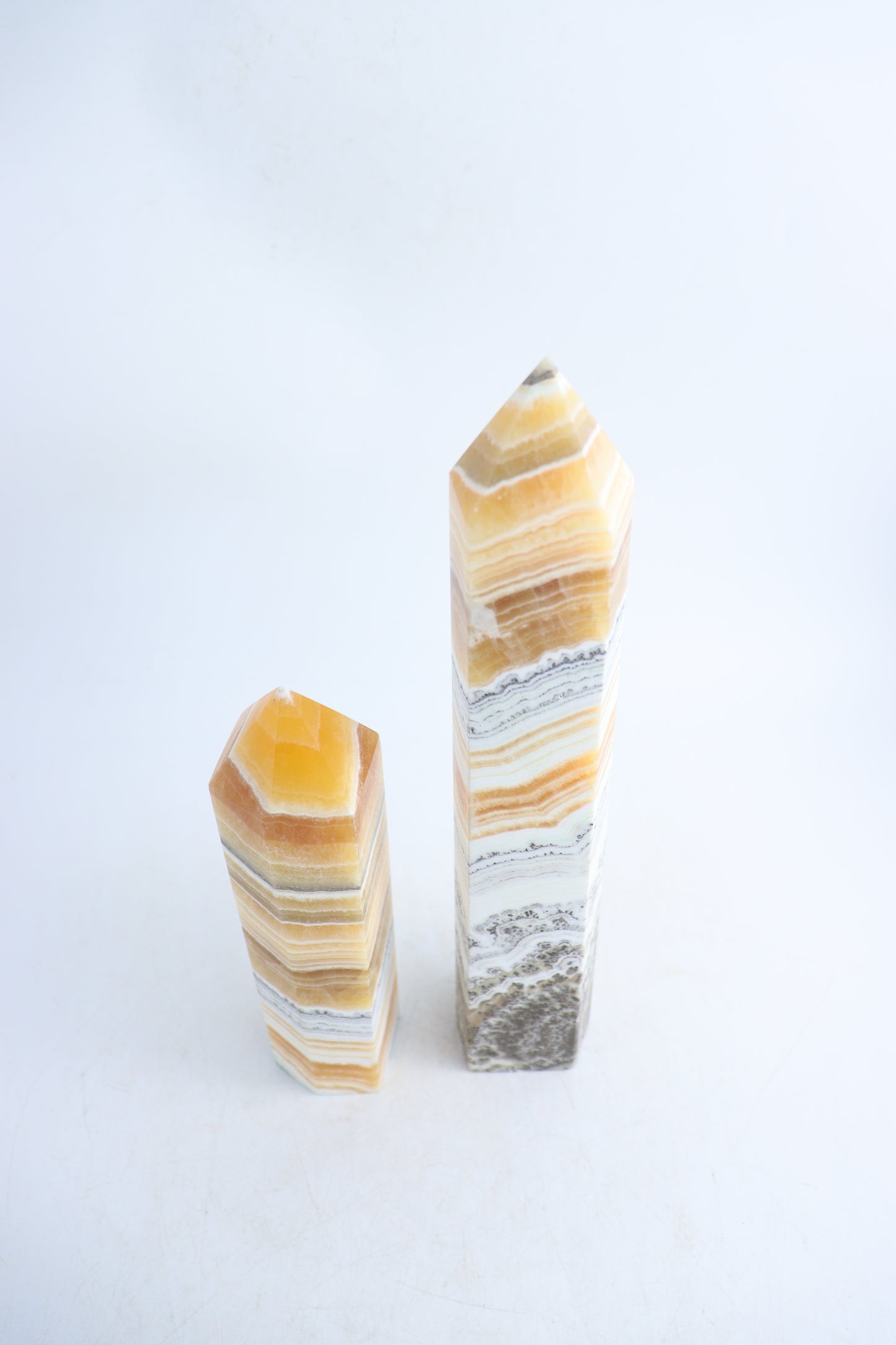 Calcite Towers set of 2 - Expert Supplier of Wholesale Crystals & Bulk Gemstones