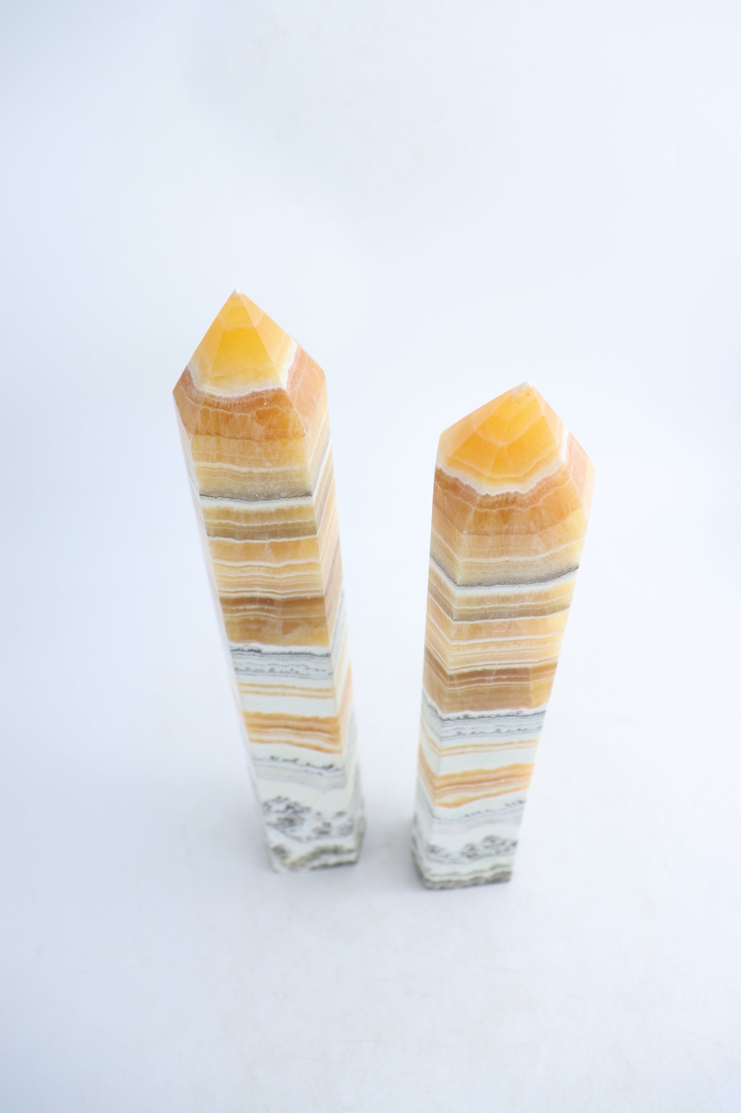 Calcite Towers Set of 2 - Expert Supplier of Wholesale Crystals & Bulk Gemstones