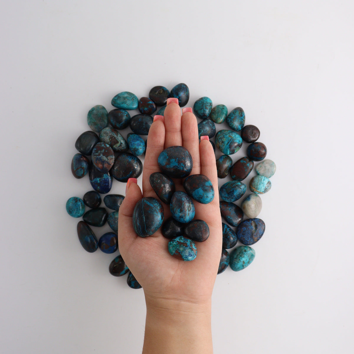 1 Kg Chrysocolla Shattuckite Azurite Dioptase Malachite Cuprite Hematite Quartz Tumbles - wholesale crystals