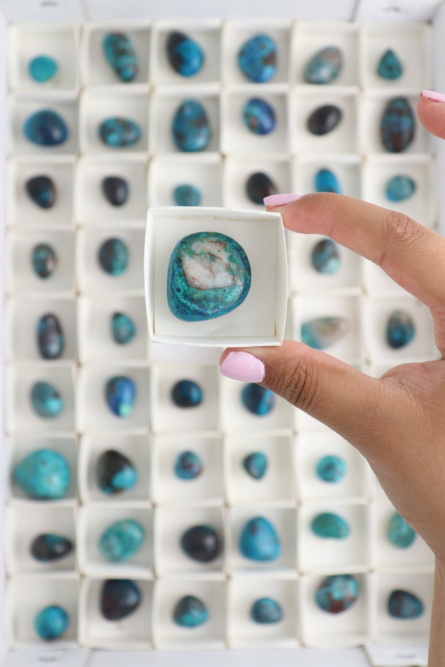 Chrysocolla Tumbles - Expert Supplier of Wholesale Crystals & Bulk Gemstones