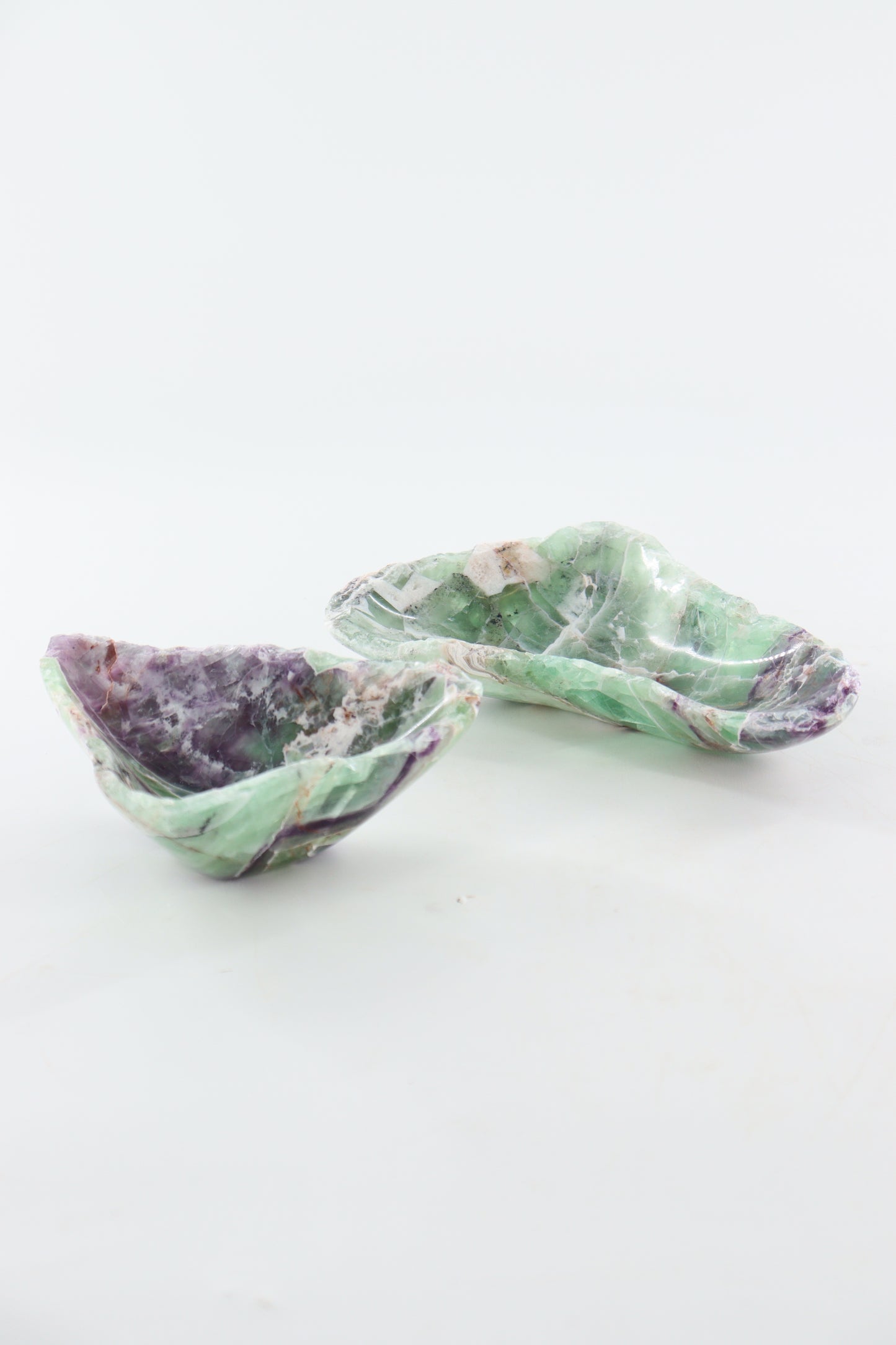 Fluorite Bowls Pair - Expert Supplier of Wholesale Crystals & Bulk Gemstones