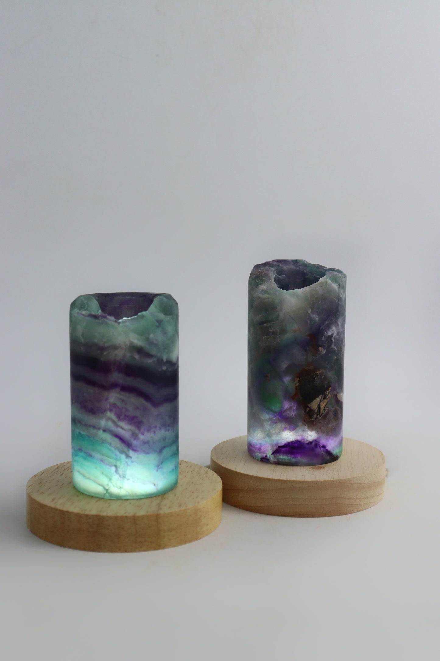 Fluorite Lamps Set of 2 - Expert Supplier of Wholesale Crystals & Bulk Gemstones