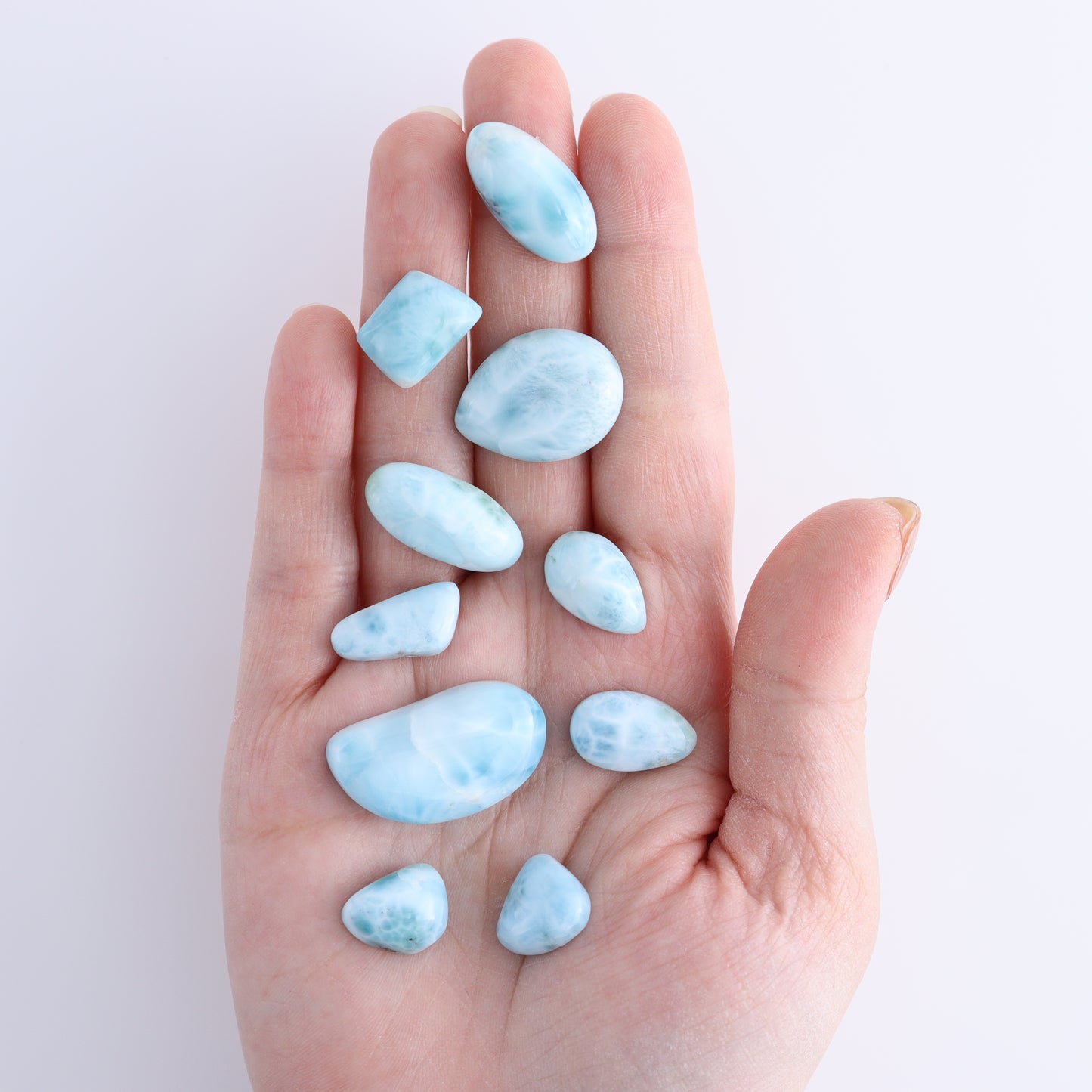 Larmiar Cabs Set of 10 | Mi Esperanza Minerals | Supplier of Crystals and Onyx