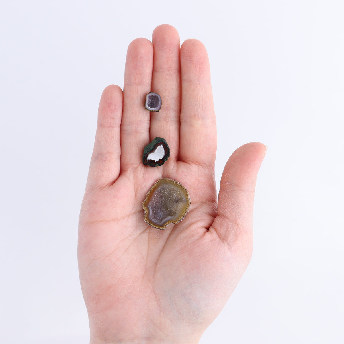 Tabasco Geodes 9 Pairs | Mi Esperanza Minerals | Supplier of Crystals and Onyx