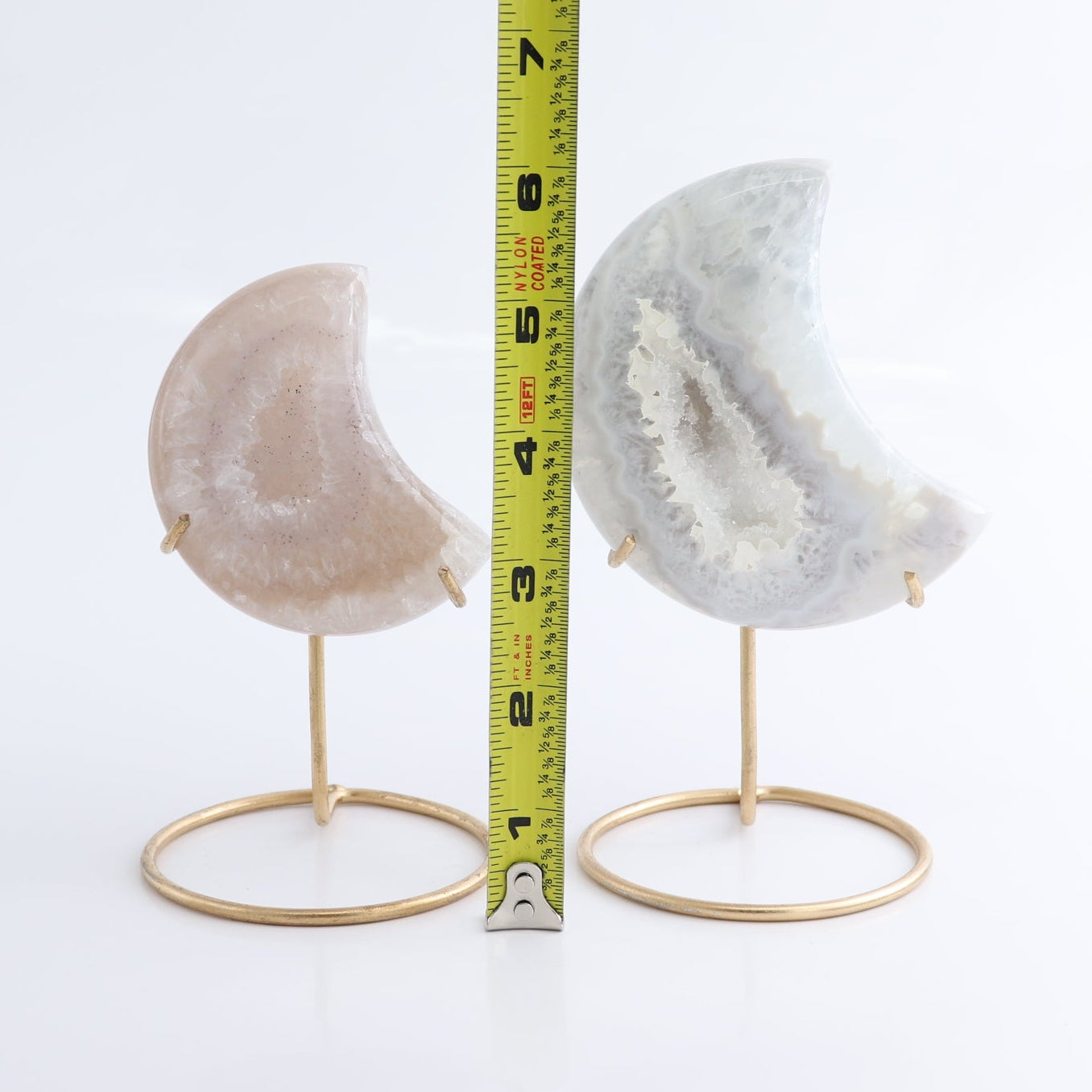 Agate Moons with Stand Set of 5 | Mi Esperanza Minerals | Supplier of Crystals and Onyx