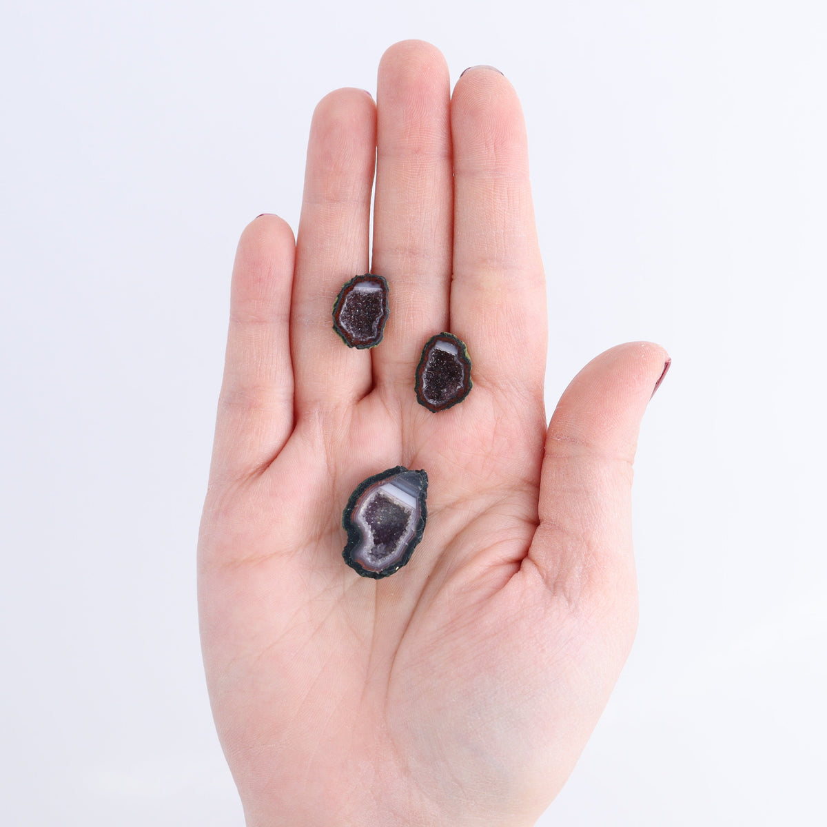 Tabasco Geodes 9 Pairs | Mi Esperanza Minerals | Supplier of Crystals and Onyx