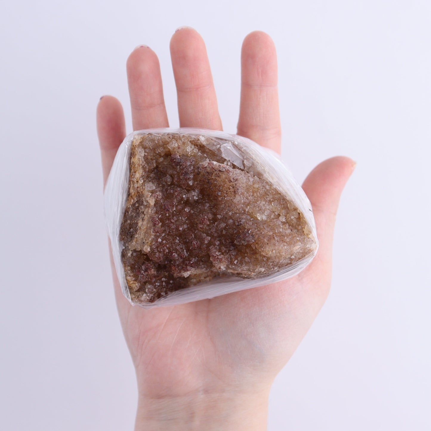 Quartz Hematite Inclusions Flat from Morocco | Mi Esperanza Minerals | Supplier of Crystals and Onyx
