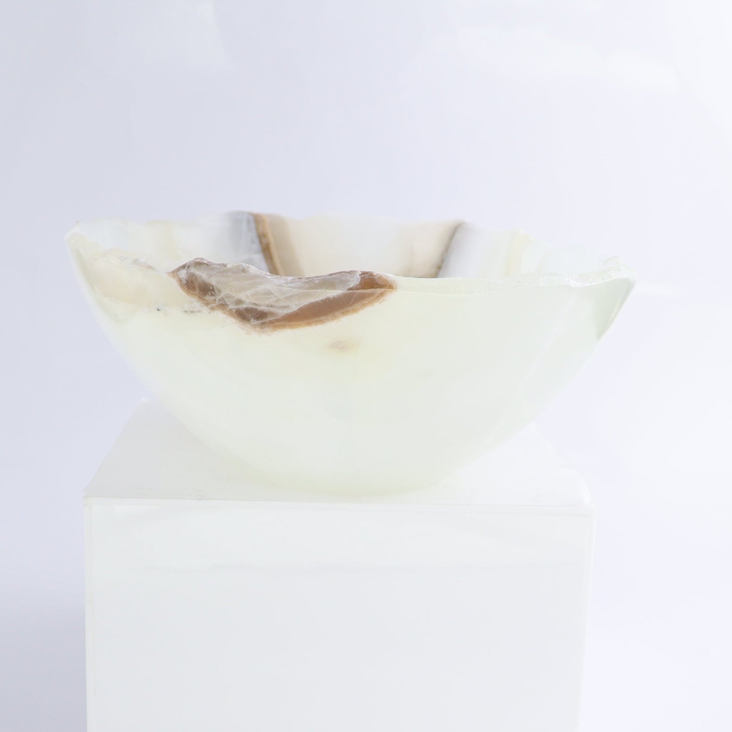 Mexican Onyx/Calcite Bowl 10" | Mi Esperanza Minerals | Supplier of Crystals and Onyx