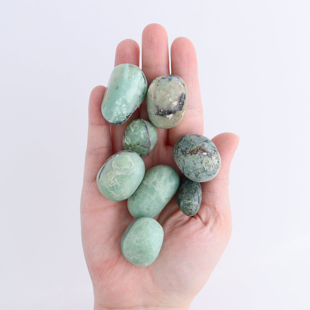 Chrysoprase Tumbles 1 kg Set | Mi Esperanza Minerals | Supplier of Crystals and Onyx