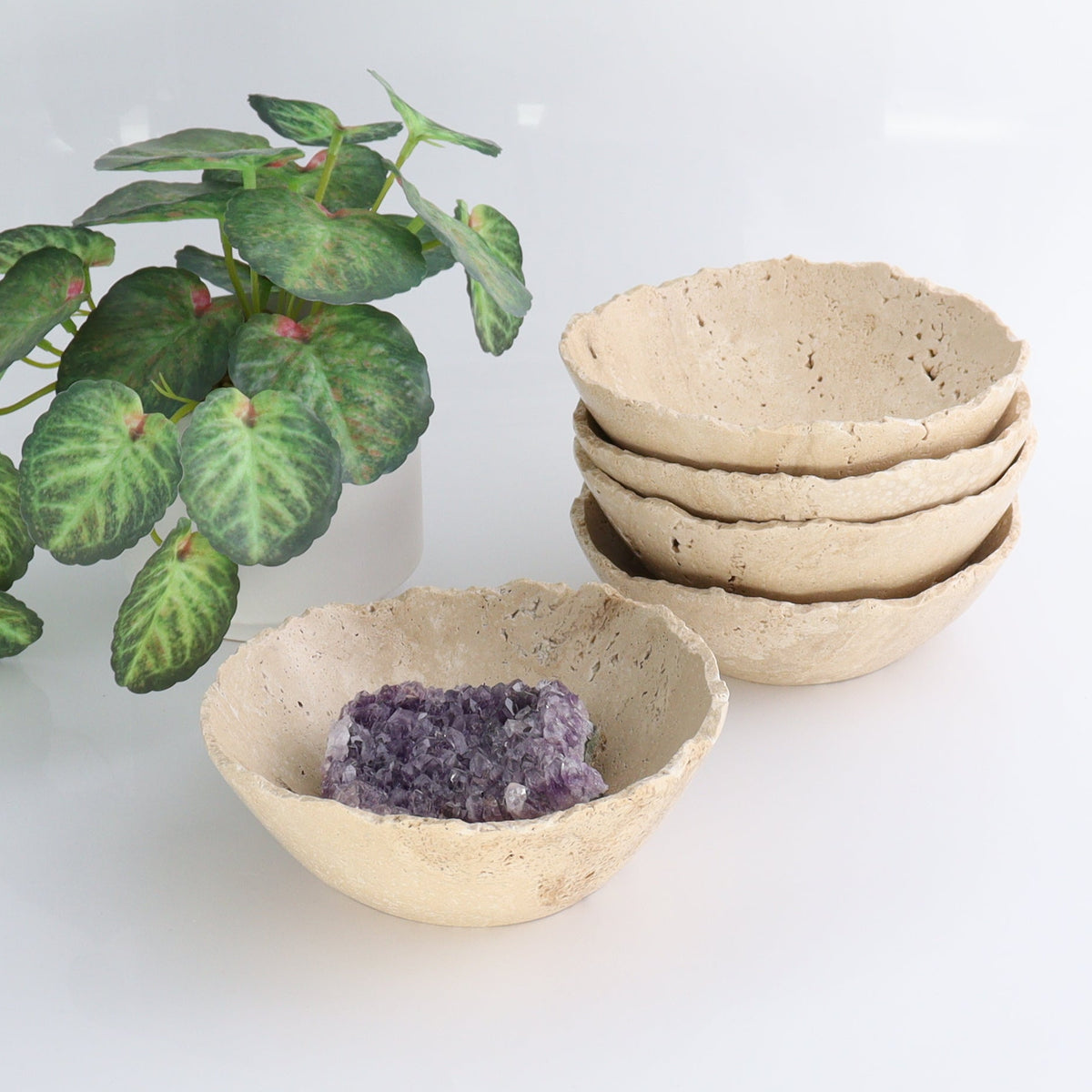 One Travertine Bowl Medium (15 cm) | Mi Esperanza Minerals | Supplier of Crystals and Onyx