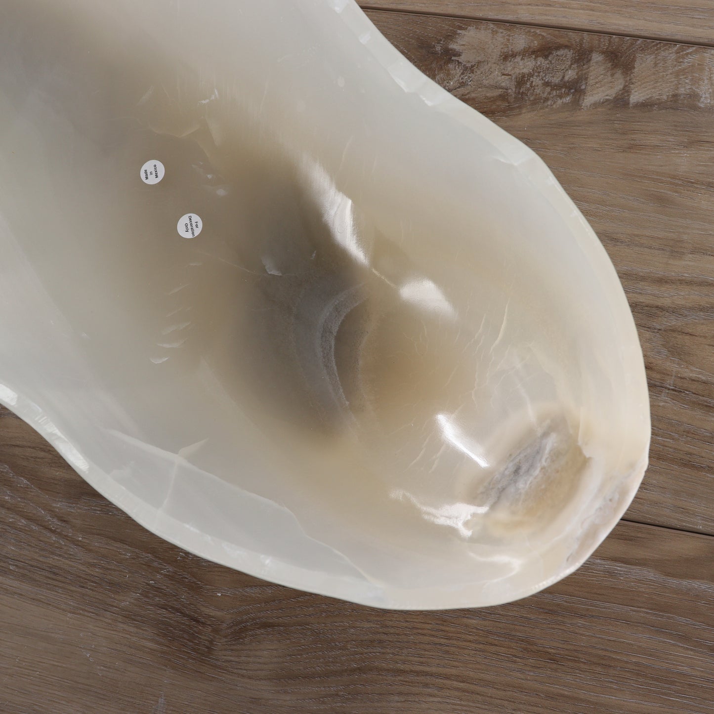 Mexican Onyx/Calcite Canoe Bowl 20" | Mi Esperanza Minerals | Supplier of Crystals and Onyx
