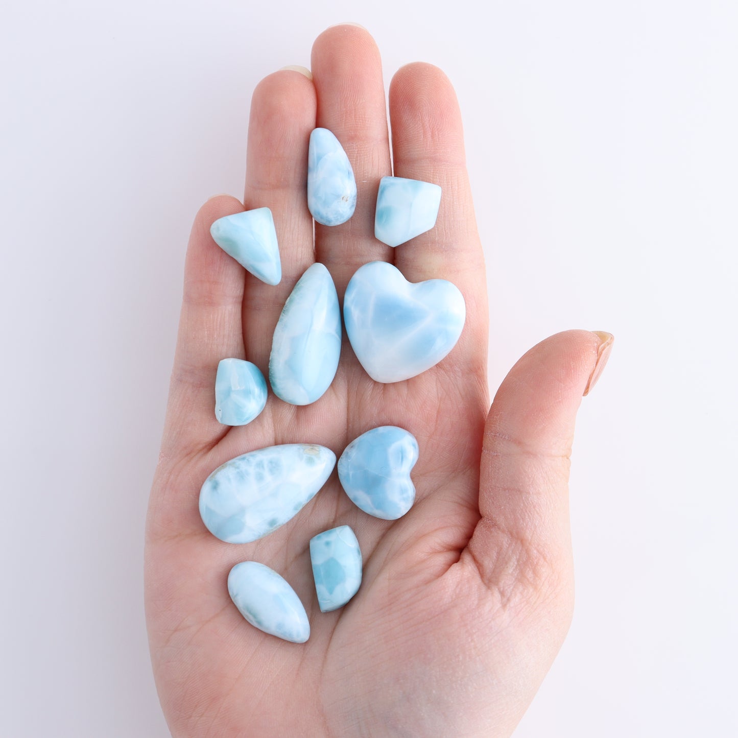 Larmiar Cabs Set of 10 | Mi Esperanza Minerals | Supplier of Crystals and Onyx