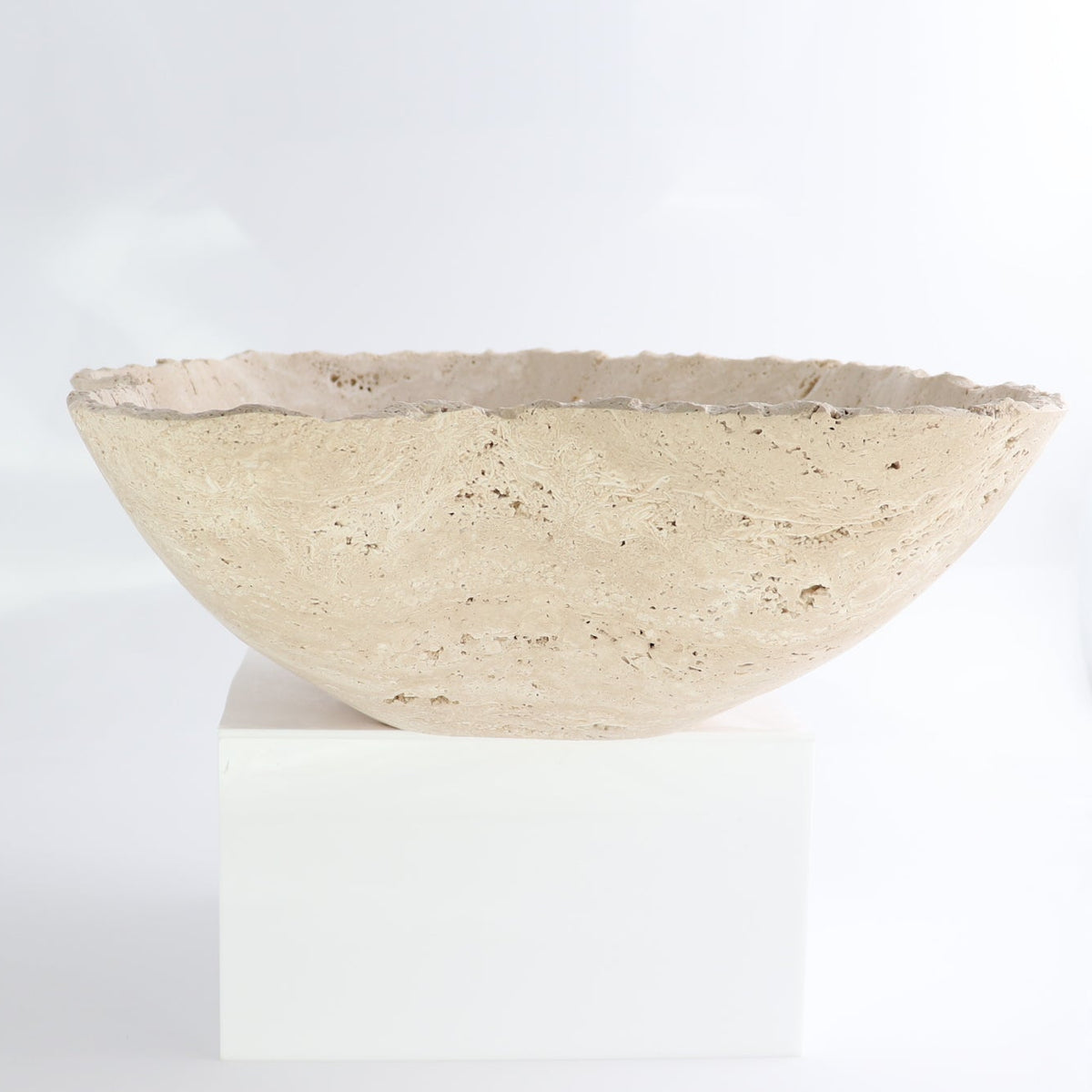 Mexican Travertine Bowl 14"