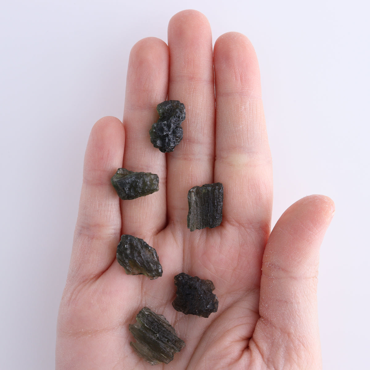 Moldavite Pieces Set of 6 | Mi Esperanza Minerals | Supplier of Crystals and Onyx
