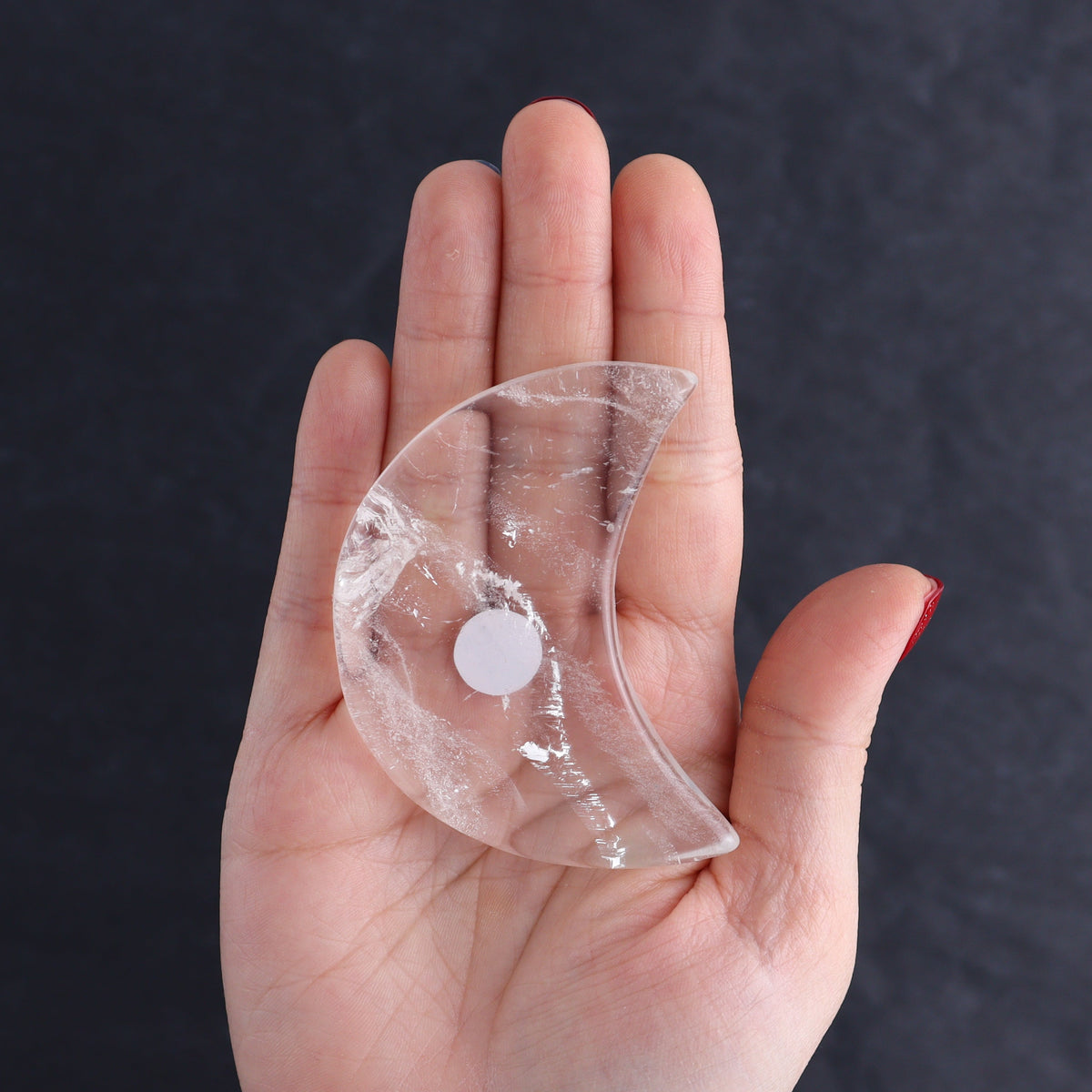 One Quartz Flat Moon from Brazil | Mi Esperanza Minerals | Supplier of Crystals and Onyx