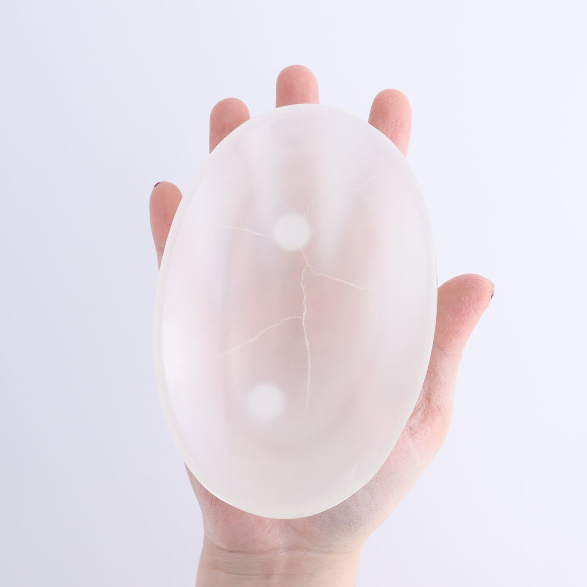One Mexican Onyx/Calcite White Small Oval Dish | Mi Esperanza Minerals | Supplier of Crystals and Onyx
