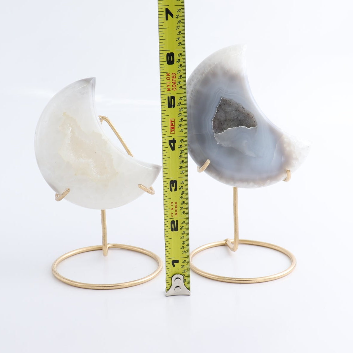 Agate Moons with Stand Set of 5 | Mi Esperanza Minerals | Supplier of Crystals and Onyx
