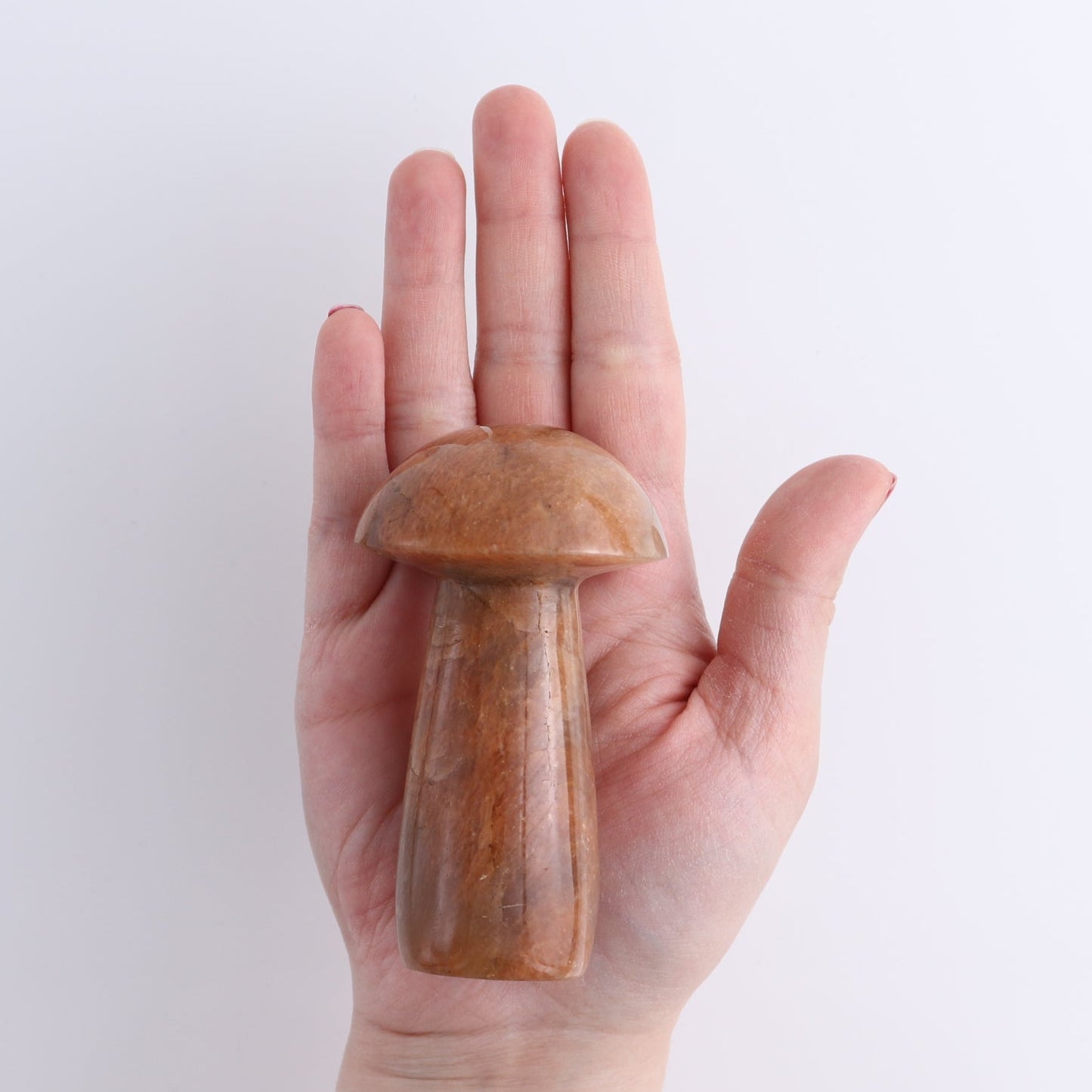 Peach Moonstone Mushrooms Set of 6