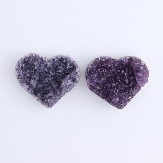 Amethyst Hearts Set of 8 - wholesale crystals