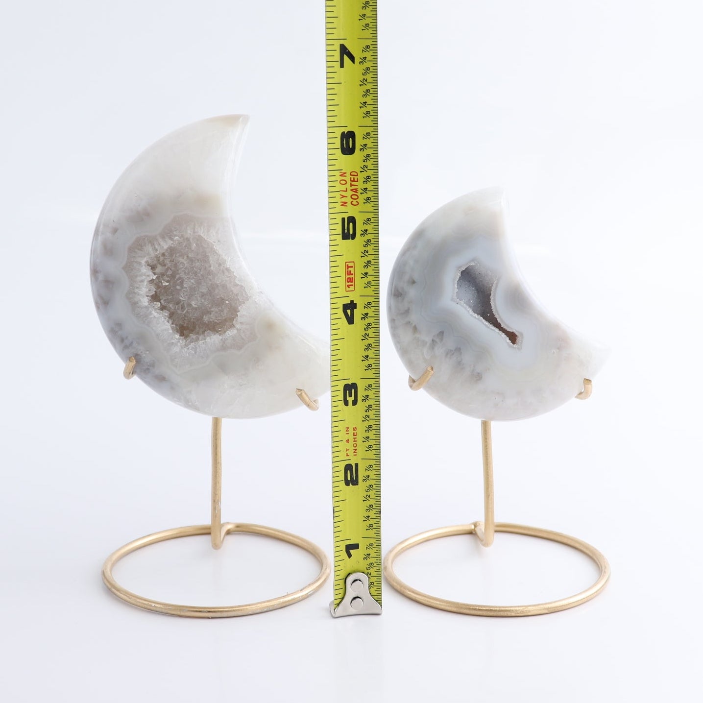 Agate Moons with Stand Set of 5 | Mi Esperanza Minerals | Supplier of Crystals and Onyx