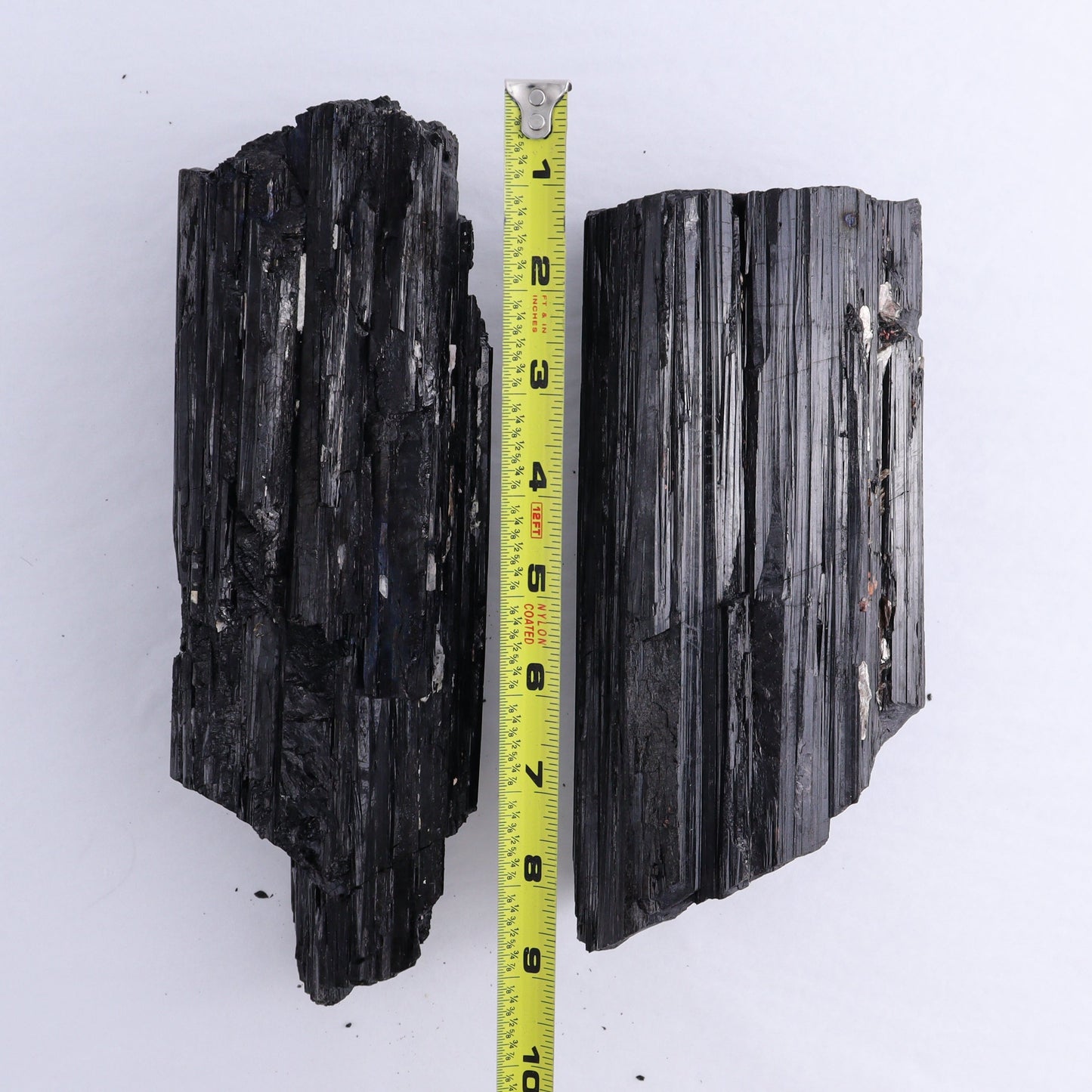 Black Tourmaline Log Set of 2 | Mi Esperanza Minerals | Supplier of Crystals and Onyx