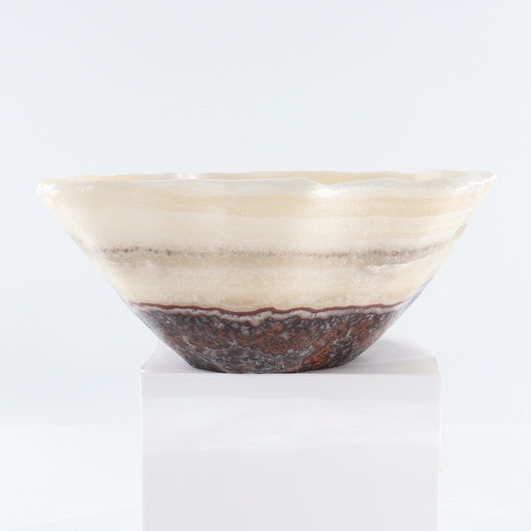 Mexican Onyx/Calcite Bowl 14"