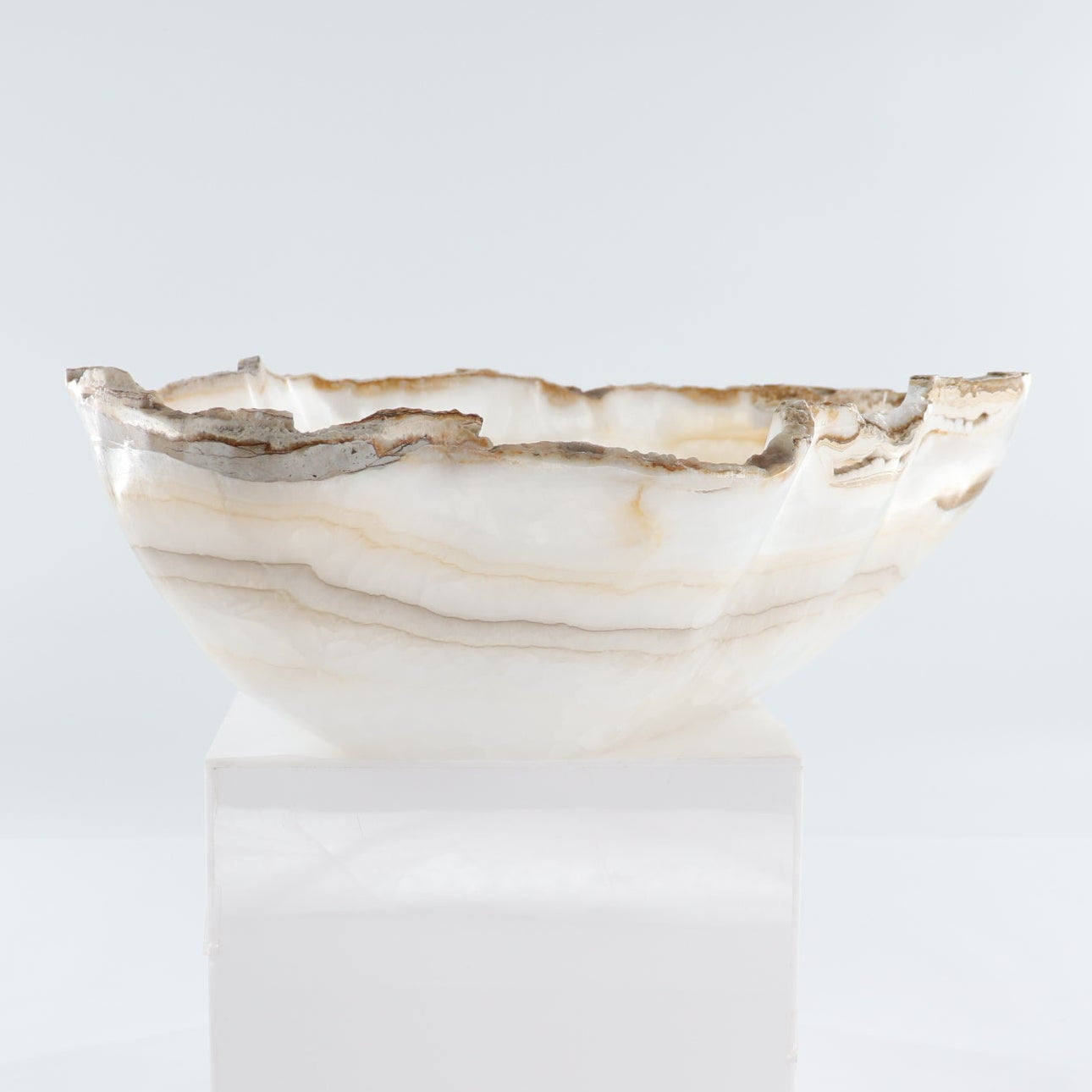 Mexican Onyx/Calcite Bowl (L) 19" x (W) 13" x (H) 5"