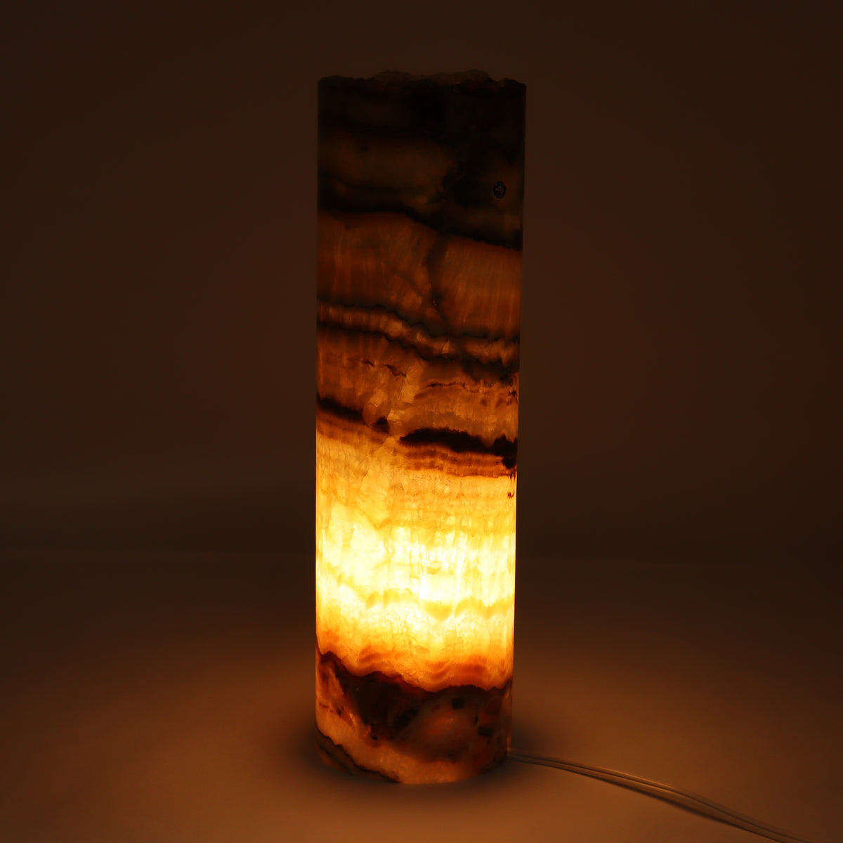 One Wide Green & Honey Onyx Lamp Blind | Mi Esperanza Minerals | Supplier of Crystals and Onyx