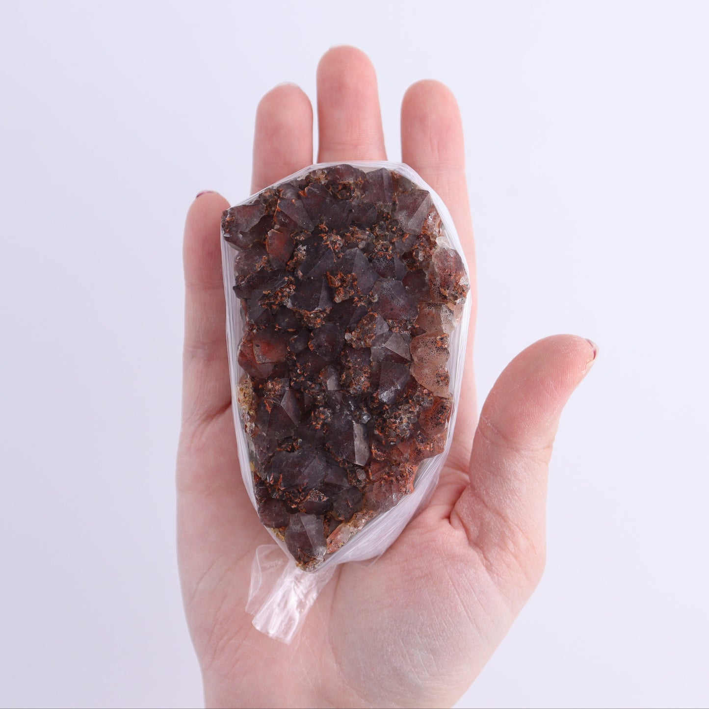 Quartz Hematite Inclusions Flat from Morocco