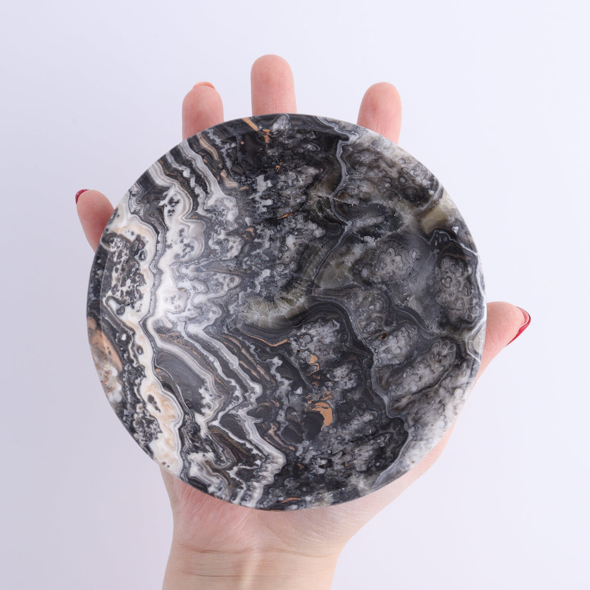 One Bowl (12 cm) Mexican Onyx/Calcite Zebra Polished | Mi Esperanza Minerals | Supplier of Crystals and Onyx