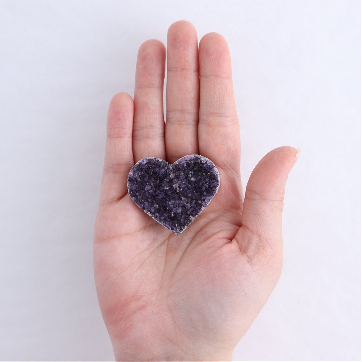 Amethyst Hearts Set of 8