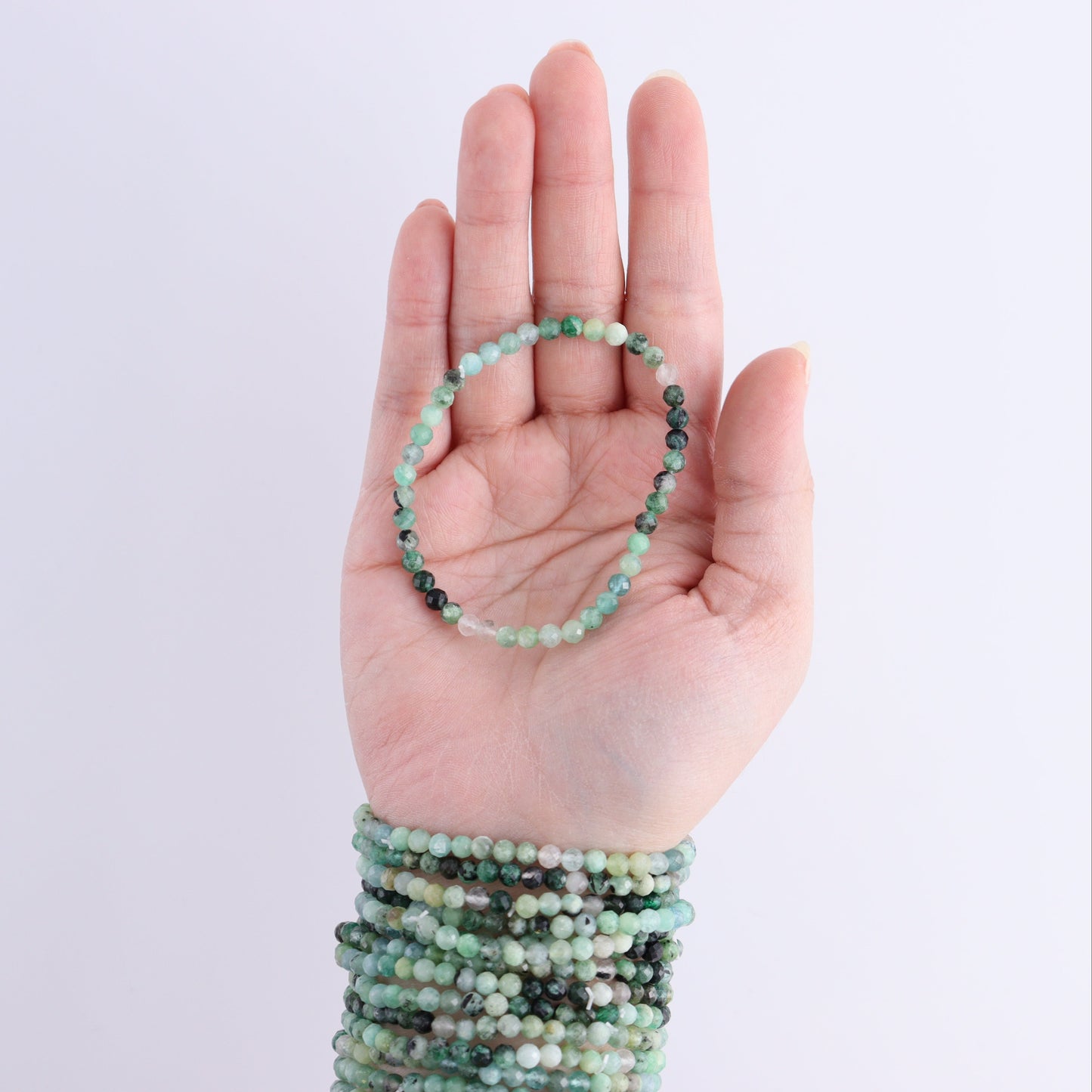 One Faceted Emerald Bracelet | Mi Esperanza Minerals | Supplier of Crystals and Onyx