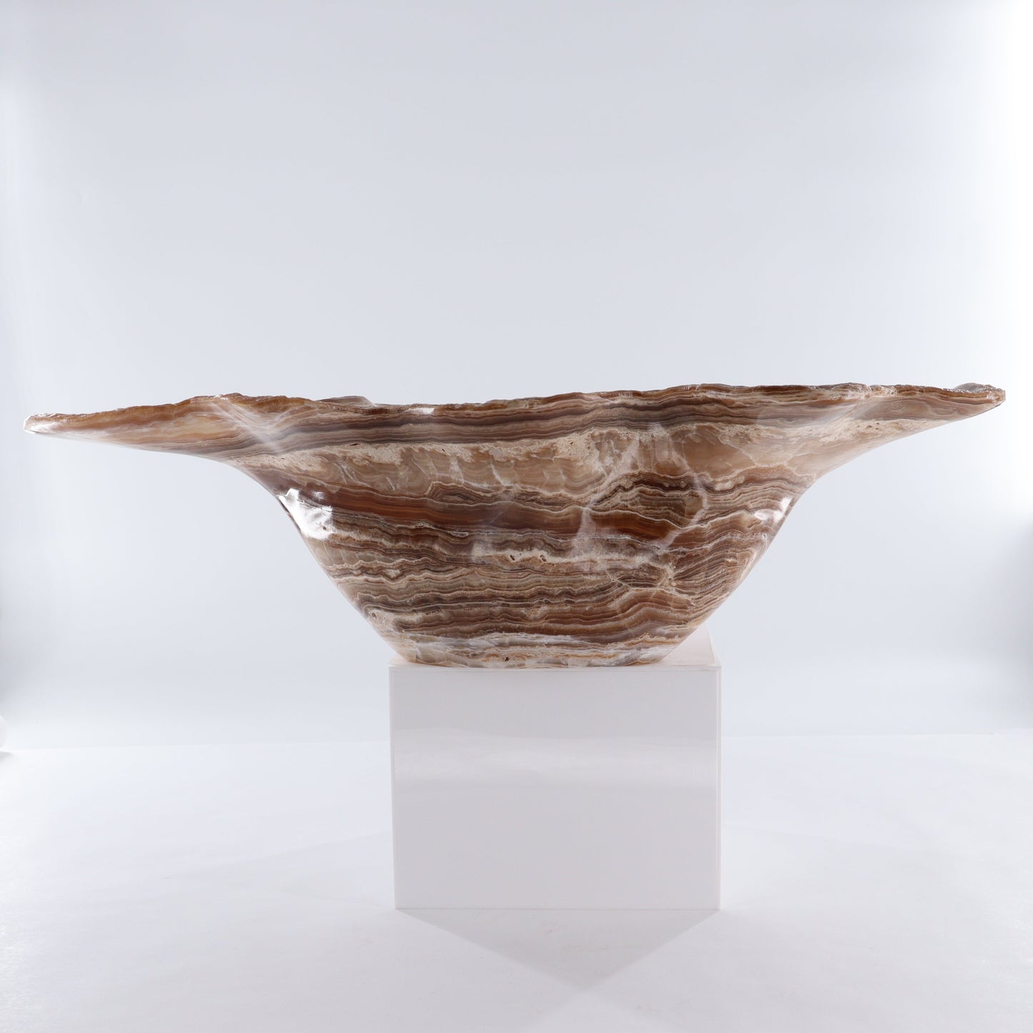 Mexican Onyx/Calcite Bowl 13" | Mi Esperanza Minerals | Supplier of Crystals and Onyx