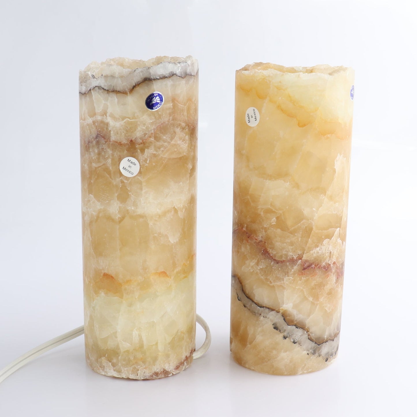 Mexican Onyx/Calcite Lamps Set of 2 | Mi Esperanza Minerals | Supplier of Crystals and Onyx