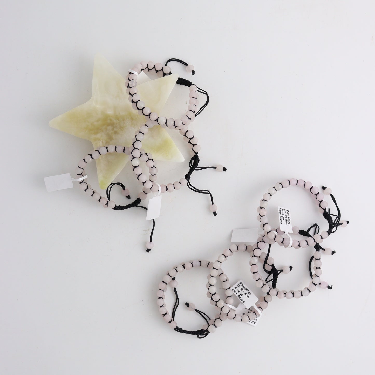 10pc Double Row Rose Quartz Bracelet 6mm | Mi Esperanza Minerals | Supplier of Crystals and Onyx