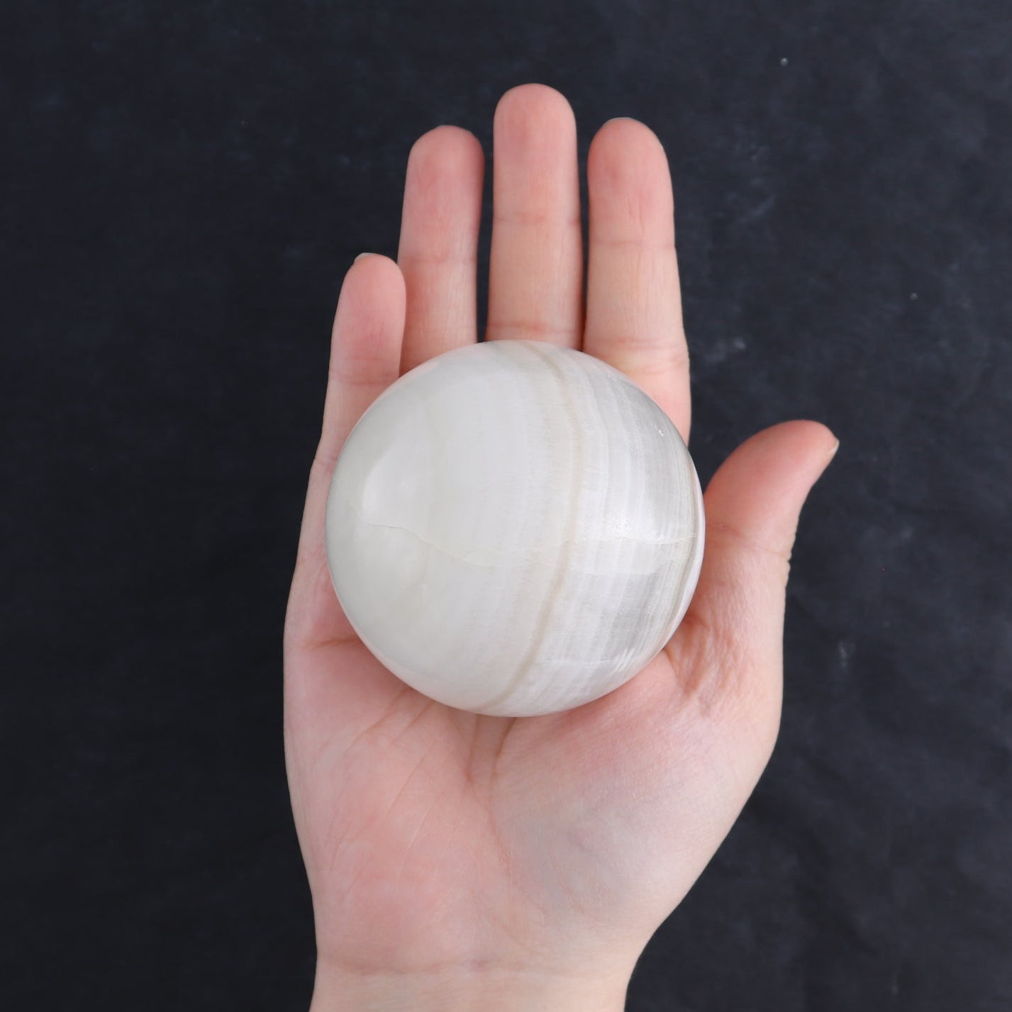 One Sphere Mexican Onyx/Calcite White