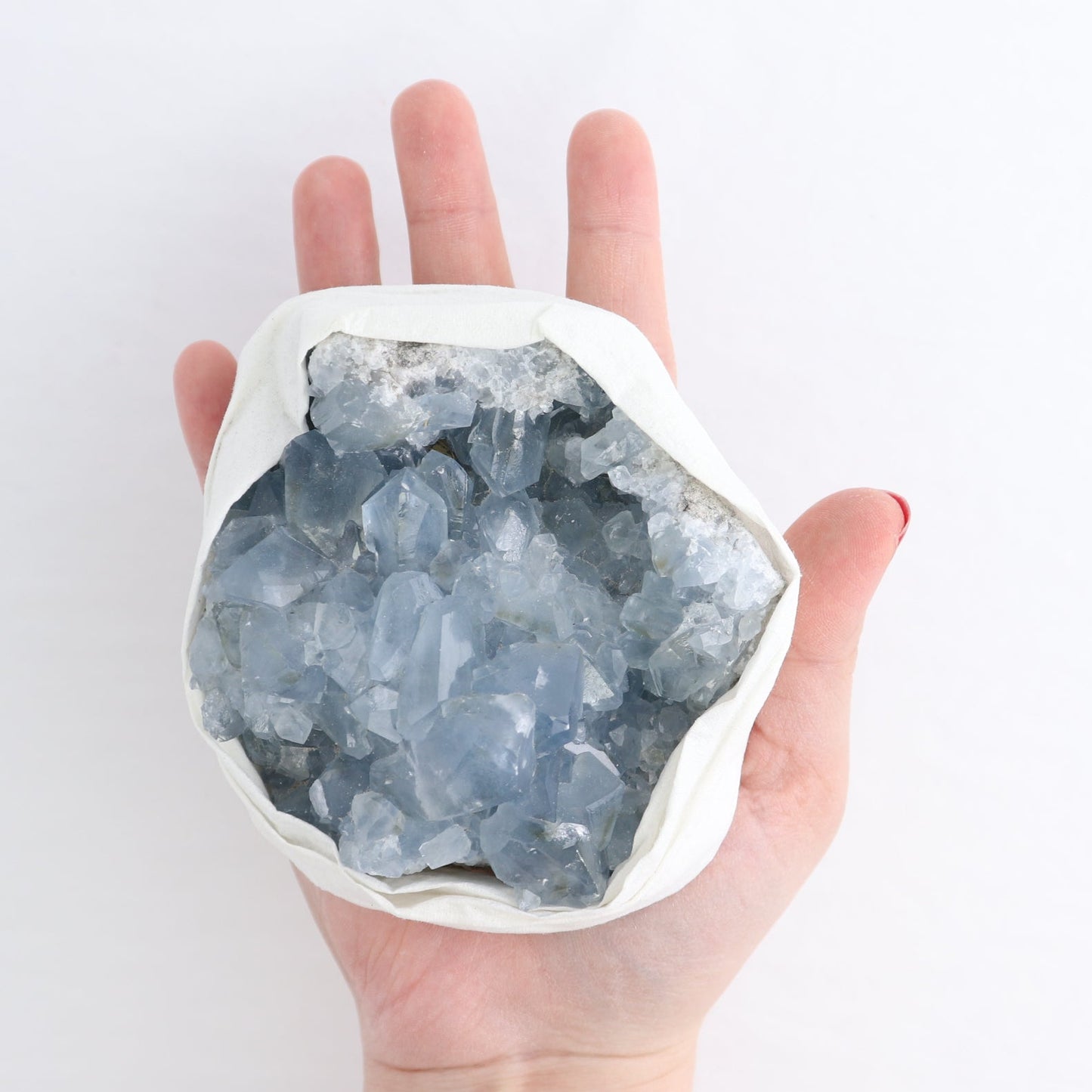 Celestite Clusters Set of 6