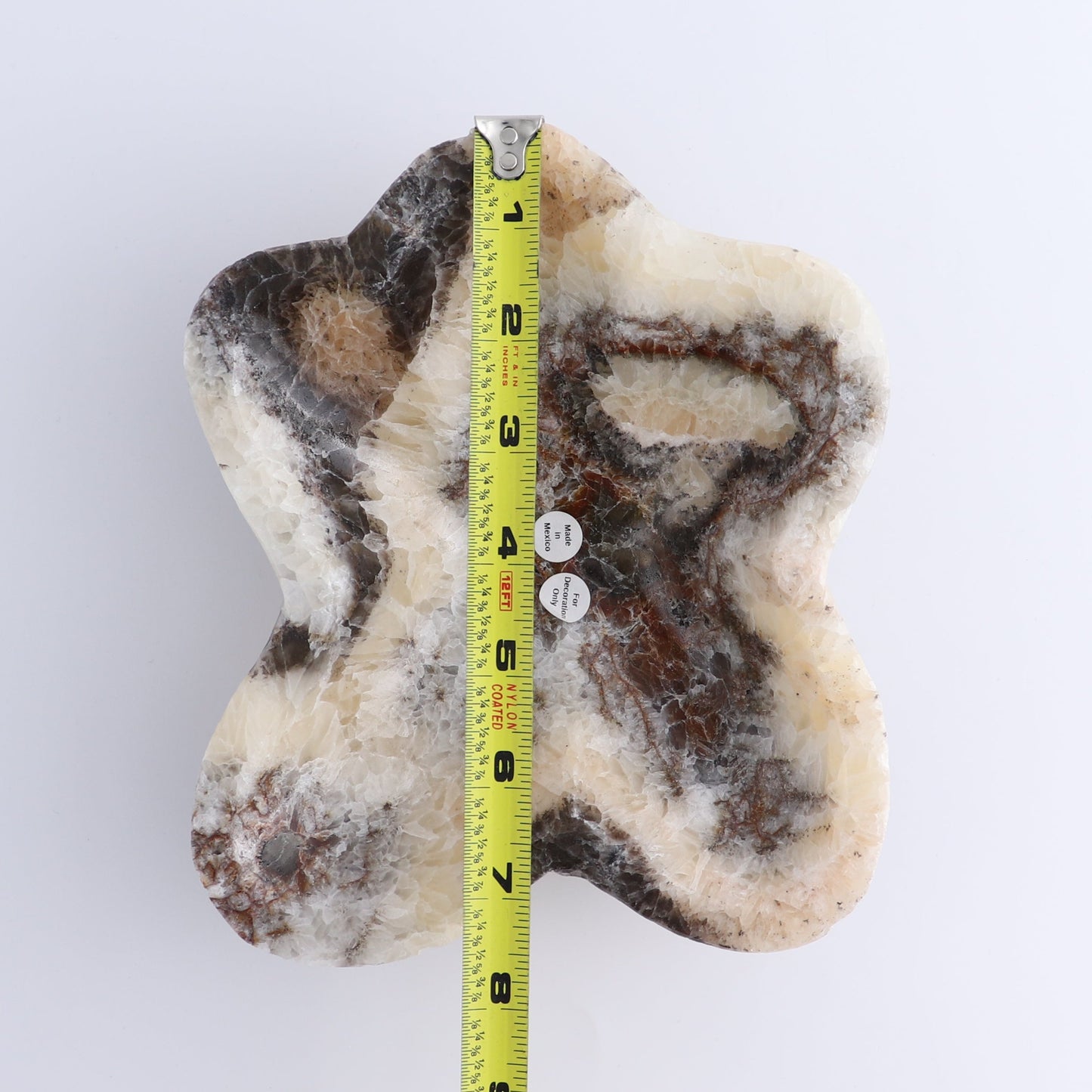 One Bowl Mexican Onyx/Calcite Splash Black & White | Mi Esperanza Minerals | Supplier of Crystals and Onyx