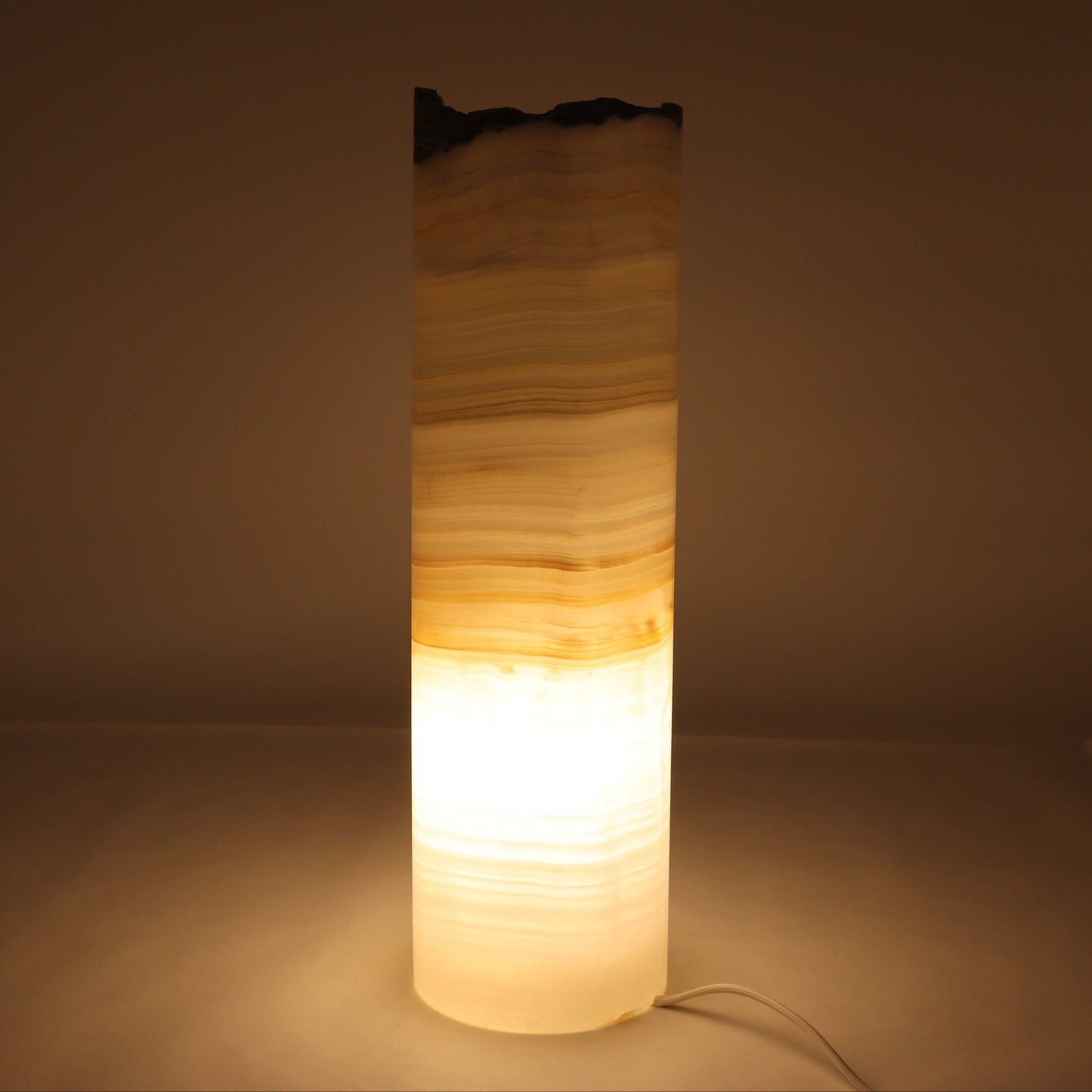 One Honey Onyx with Stone Edge Lamp Blind | Mi Esperanza Minerals | Supplier of Crystals and Onyx