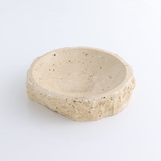 One Large Travertine Rustic Bowl