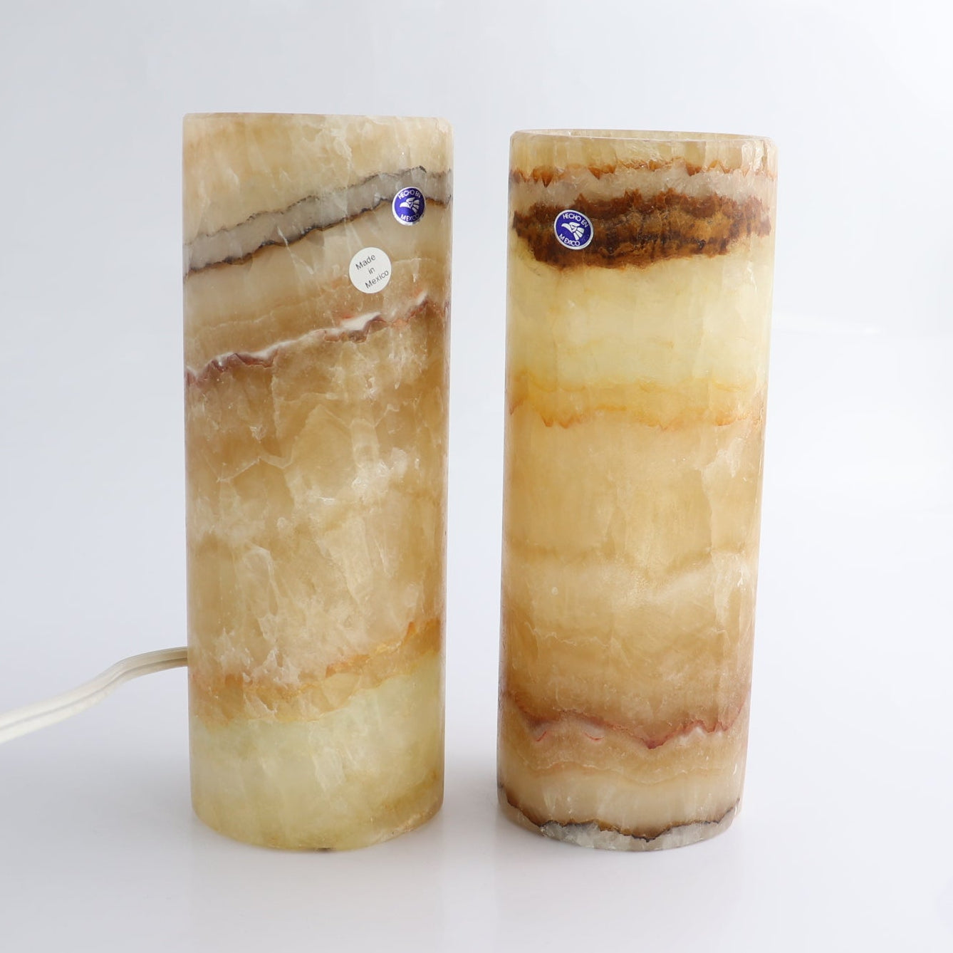 Mexican Onyx/Calcite Lamps Set of 2 | Mi Esperanza Minerals | Supplier of Crystals and Onyx