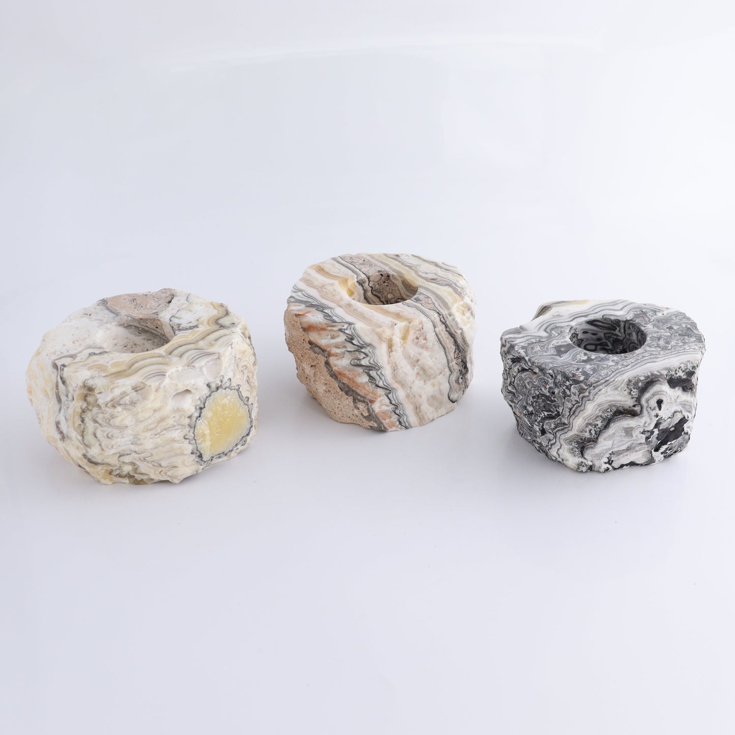 Zebra Onyx Candle Holder Rough | Mi Esperanza Minerals | Supplier of Crystals and Onyx
