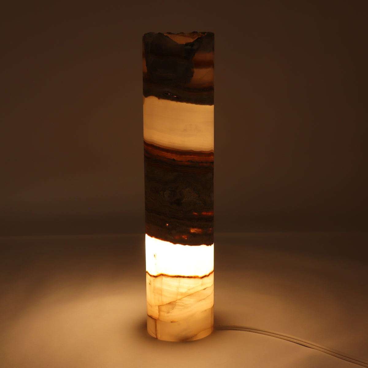 One Honey Rough Top Onyx Lamp Blind | Mi Esperanza Minerals | Supplier of Crystals and Onyx