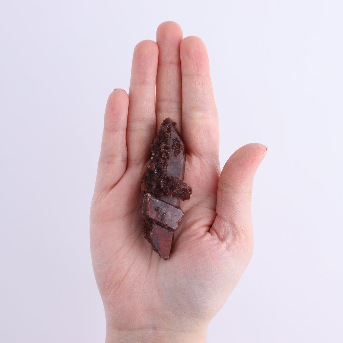 Quartz Hematite Inclusions Flat from Morocco | Mi Esperanza Minerals | Supplier of Crystals and Onyx