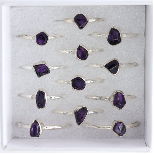 Amethyst Rings Set of 12